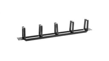 Lanberg Organizator kabela 19 1U s 5 držača - tip B crni lenberg AK-1202-B