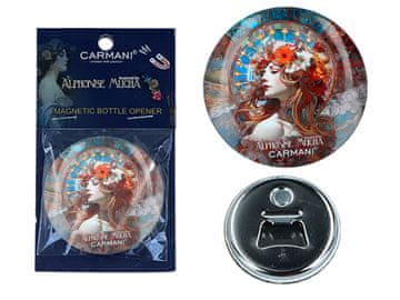 Carmani OTVARAČ ZA BOCE MAGNET ZA HLADNJAK ALFONS MUCHA SLIKA