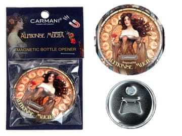 Carmani OTVARAČ ZA BOCE S MAGNETOM ALFONS MUCHA POKLON KUHINJSKI GADGET