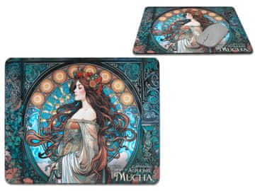 Carmani PODKŁADKA POD MYSZ KOMPUTEROWĄ BIUROWA ALFONS MUCHA SZTUKA MALARSTWO
