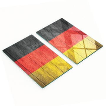 Kaljeno stakleno kuhinjsko daska s grafikom njemačke zastave 2x30x52 cm