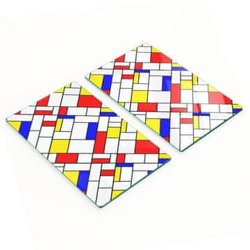 Kuhinjske višenamjenske dekorativne kaljene ploče apstrakcija 2x30x52 cm