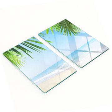 Moderna i izdržljiva staklena daska s otiskom tropske plaže 2x30x52 cm