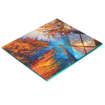 tulup.cz Dekorativna daska za rezanje od kaljenog stakla Jesensko drveće 60x52 cm