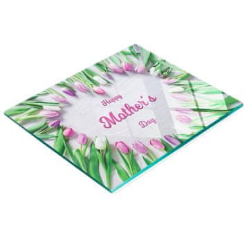 Kuhinjska višenamjenska dekorativna daska kaljena za Majčin dan 60x52 cm