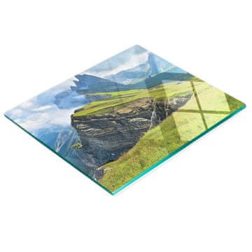 tulup.cz Dekorativna staklena daska za rezanje za kuhinju Mountain Chain 60x52 cm