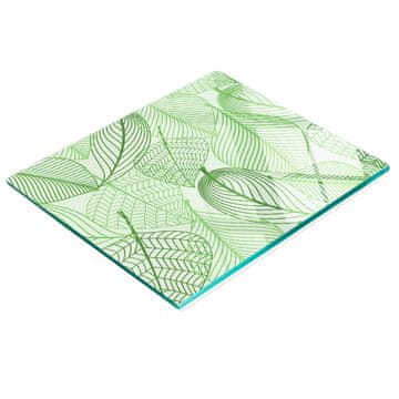 tulup.cz Dekorativna daska za rezanje od kaljenog stakla s uzorkom lišća 60x52 cm
