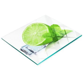 Dekorativna staklena daska za rezanje limete s ledom 60x52 cm