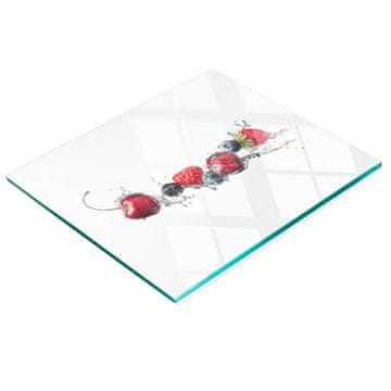 Kuhinjska višenamjenska ukrasna staklena daska voće šume 60x52 cm