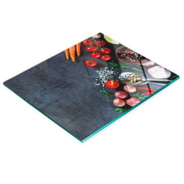 tulup.cz Dekorativna staklena daska za rezanje u kuhinji s grafičkim sastojcima 60x52 cm