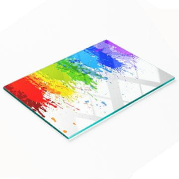 tulup.cz Višenamjenska dekorativna staklena kuhinjska ploča s duginim mrljama 80x52 cm
