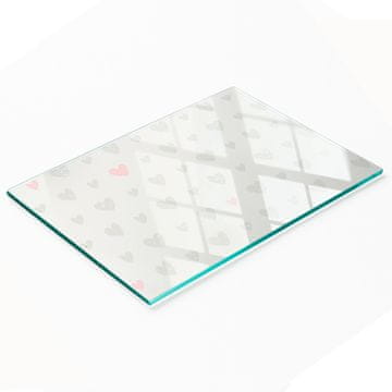 tulup.cz Dekorativna daska za rezanje od kaljenog stakla s pozadinom u obliku srca 80x52 cm