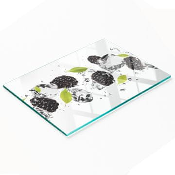 tulup.cz Staklena ukrasna daska za posluživanje grickalica Trešnja Voda 80x52 cm