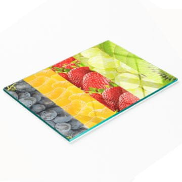 Kuhinjska višenamjenska dekorativna staklena daska s voćem u boji 80x52 cm