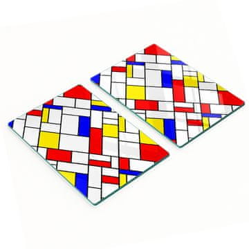 tulup.cz Kuhinjske višenamjenske ukrasne kaljene ploče apstrakcija 2x40x52 cm
