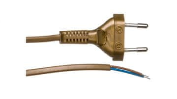 Zamel Priključni kabel bez prekidača 190 cm zlatni SP-190/2X0.5/-ZLO YNS10000441