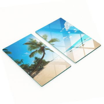 tulup.cz Dekorativne daske za rezanje od kaljenog stakla Tropska plaža 2x30x52 cm