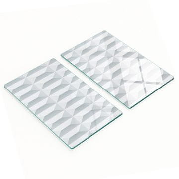 Trajne i elegantne staklene ploče s geometrijskim uzorkom 2x30x52 cm
