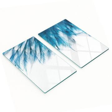 tulup.cz Elegantne i izdržljive staklene ploče s plavim printom perja 2x30x52 cm