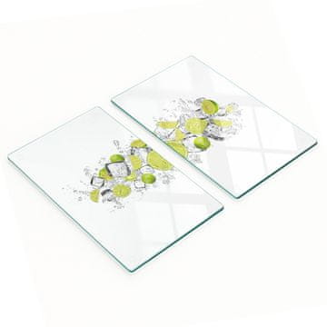 tulup.cz Dvije staklene daske za posluživanje leda s okusom limete 2x30x52 cm