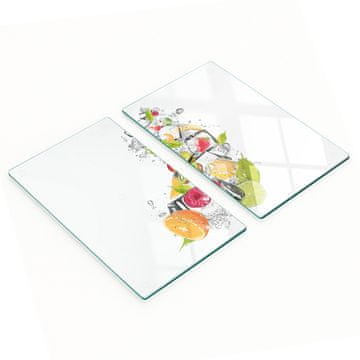 tulup.cz Staklene kuhinjske daske za rezanje s grafikom Voće s ledom 2x30x52 cm