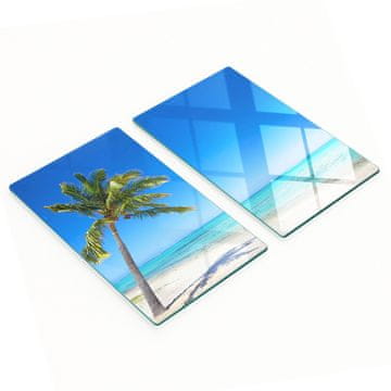 tulup.cz Dekorativne daske za rezanje od kaljenog stakla Tropska plaža 2x30x52 cm
