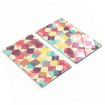 Izdržljive i moderne staklene ploče s geometrijskim uzorkom 2x30x52 cm