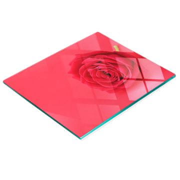 tulup.cz Dekorativna staklena daska za rezanje za kuhinju Crvena ruža 60x52 cm