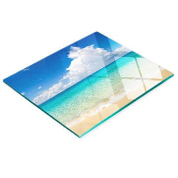 tulup.cz Kaljena višenamjenska dekorativna staklena ploča Rajska plaža 60x52 cm