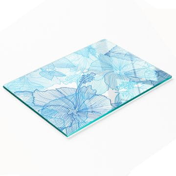 tulup.cz Dekorativna staklena daska za rezanje u kuhinji s havajskim cvijećem 80x52 cm