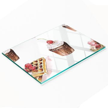 tulup.cz Dekorativna staklena daska za rezanje i posluživanje za kuhinju 80x52 cm