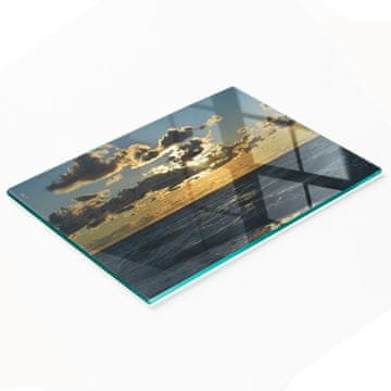tulup.cz Dekorativna staklena daska za rezanje Zalazak sunca nad morem 80x52 cm
