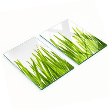 Set kaljenih staklenih kuhinjskih daski s uzorkom trave 2x40x52 cm