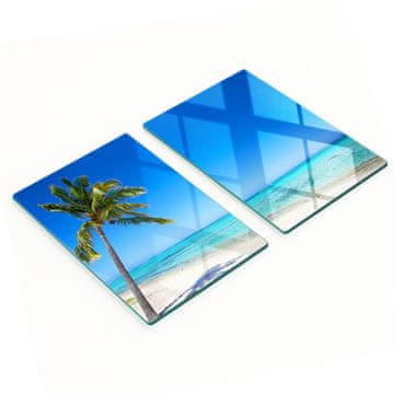 tulup.cz Dekorativne daske za rezanje od kaljenog stakla Tropska plaža 2x40x52 cm