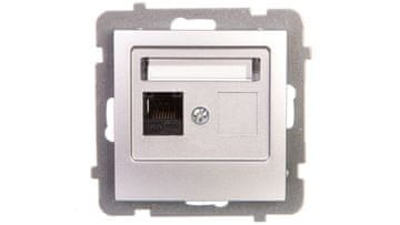 COS.PEL AS Pojedinačna računalna utičnica RJ45 cat.5e MMC srebrna GPK-1G/K/m/18