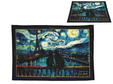Carmani GUMENA PODLOGA ZA POD VAN GOGH ZVJEZDANA NOĆ MAČKE ART