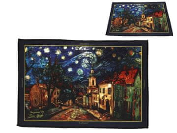 Carmani GUMENA PODLOGA ZA POD VAN GOGH ZVJEZDANA NOĆ MAČKE ART
