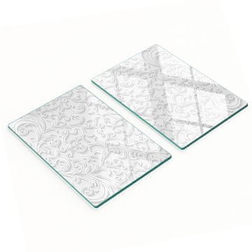 tulup.cz Set kuhinjskih dasaka od kaljenog stakla s ornamentalnim uzorkom 2x40x52 cm