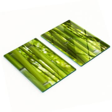 tulup.cz Staklene kuhinjske daske za rezanje s ukrasnom grafikom od bambusa 2x40x52 cm