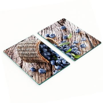 Staklene kuhinjske daske za rezanje s grafikom košarice borovnica 2x40x52 cm