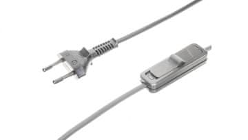 Zamel Priključni kabel s prekidačem SP/Š-190cm srebrni SP/Š-190/2X0.5/-SRB YNS10000502
