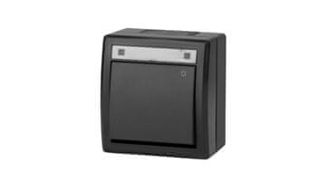 Aquant 2K nadgradna sklopka, normalno otvorena, svjetlo IP55, antracit, 5004-17