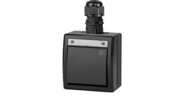 Aquant 2K nadgradna sklopka, normalno otvorena, svjetlo IP65, antracit, 5004-67