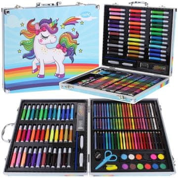 Nobo Kids SET ZA UMJETNIČKO SLIKARSTVO U KUTIJICI, BOJICE, MARKERI 150 EL PLAVA