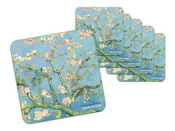 Carmani SET OD 6 PLUTANIH PODLOGA ZA ČAŠU VAN GOGH BOJA OD BADEMA ZA KUĆNI STOL