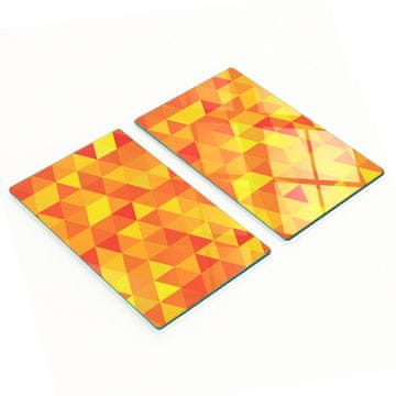 Kaljene staklene kuhinjske daske s ukrasnom grafikom trokuta 2x30x52 cm