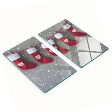 Trajne i elegantne staklene ploče s uzorkom adventskog kalendara 2x30x52 cm