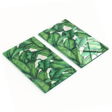 tulup.cz Dekorativne staklene daske za rezanje u kuhinji, listovi banane 2x30x52 cm