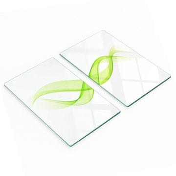 tulup.cz Set od dvije dekorativne staklene kuhinjske daske Šareni valovi 2x30x52 cm
