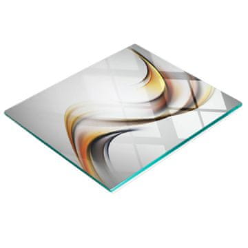 Stilizirana i izdržljiva staklena ploča s printom, apstraktni val, 60x52 cm